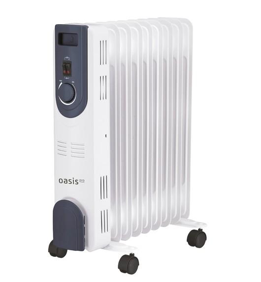 Масляный радиатор OT-20 Oasis Pro/ кол-во секций 9 ,/напряжение 220-240в, /Регулируемые мощности 800/1200/2000 ,/ Площадь обогрева, до 20 м2